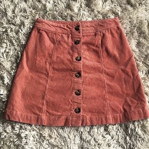 H&M corduroy pink skirt